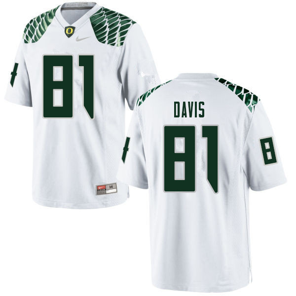 Men #81 Daewood Davis Oregn Ducks College Football Jerseys Sale-White